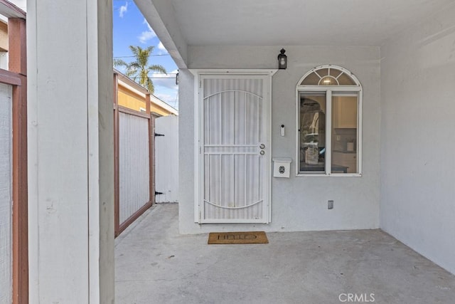 view of doorway to property