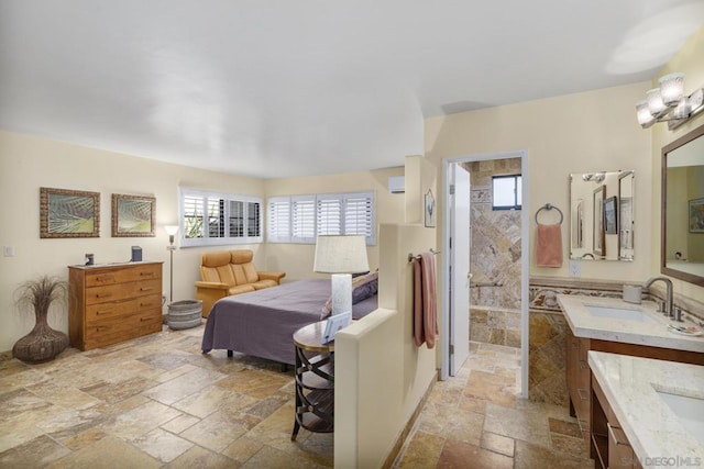 bedroom with sink