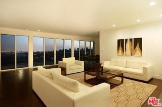 living room featuring wood-type flooring