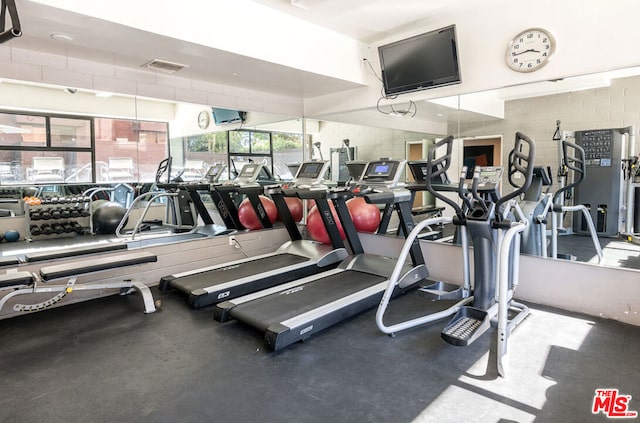 view of exercise room