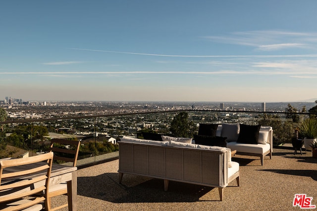 view of patio featuring an outdoor living space