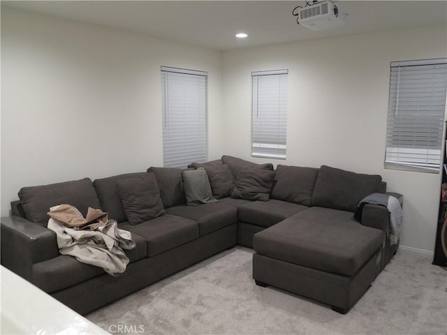 view of carpeted living room