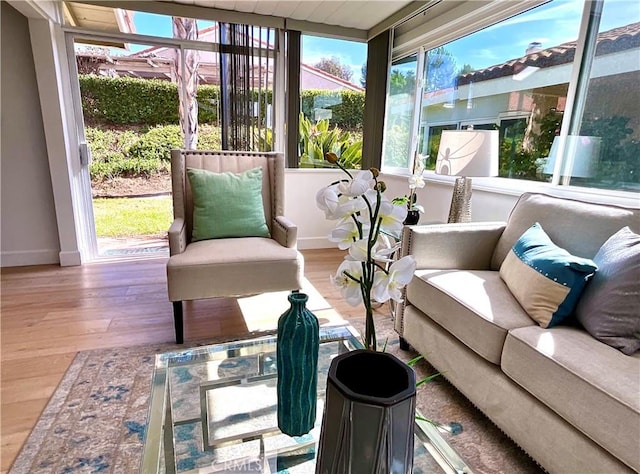 sunroom / solarium with a wealth of natural light
