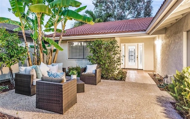 view of patio / terrace featuring an outdoor living space