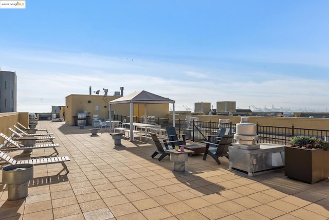 view of patio / terrace with a grill