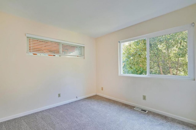 view of carpeted spare room