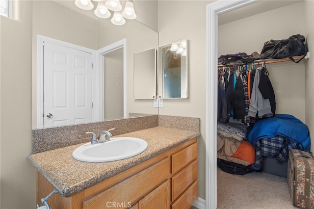 bathroom with vanity