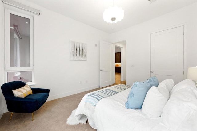 view of carpeted bedroom