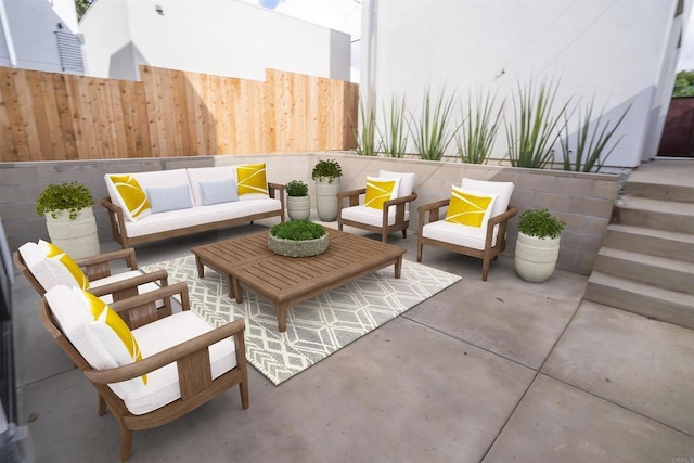 view of patio / terrace featuring outdoor lounge area