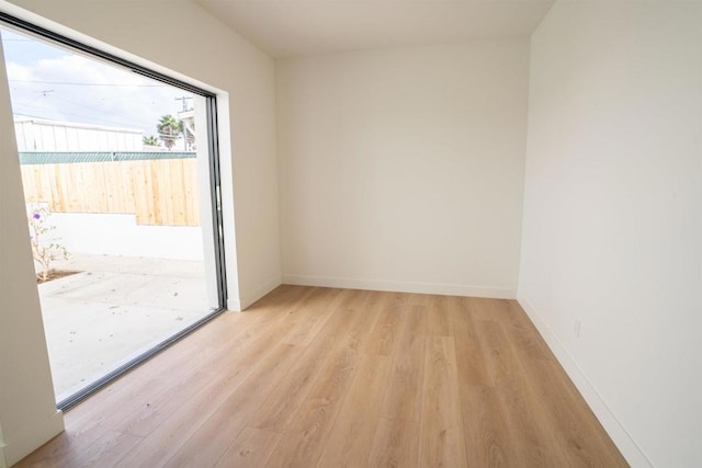 empty room featuring light wood-type flooring