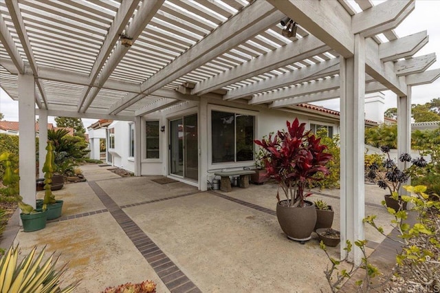 view of patio / terrace with a pergola