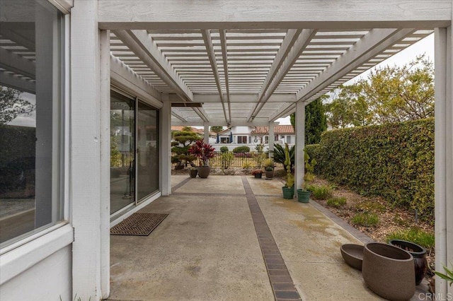 view of patio / terrace with a pergola