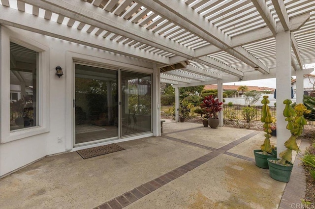 view of patio / terrace with a pergola