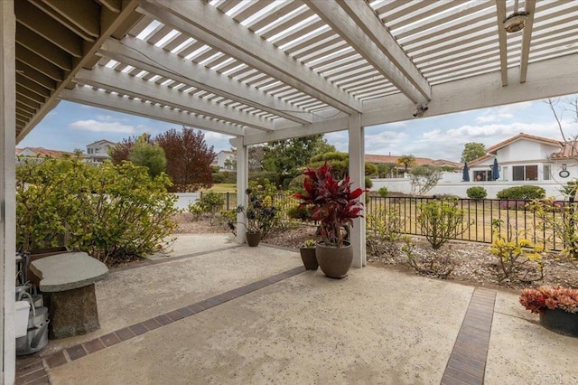 view of patio / terrace with a pergola