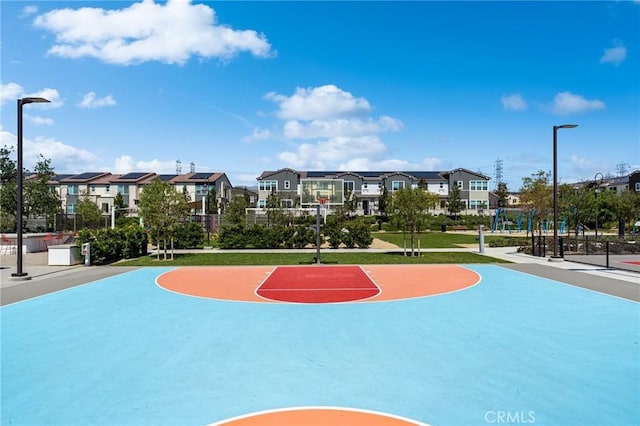 view of basketball court