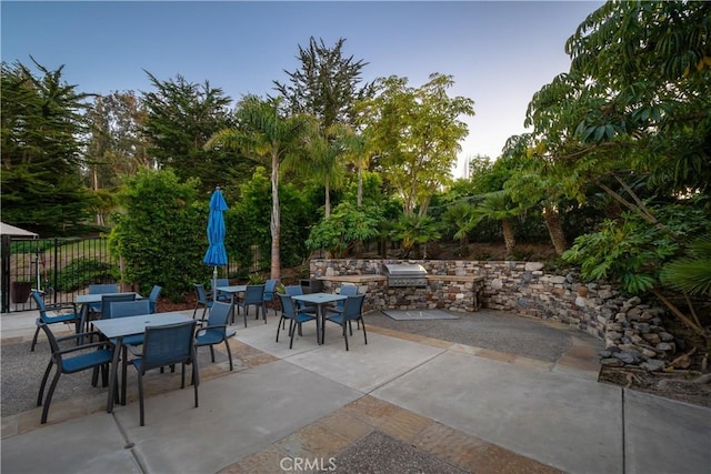 view of patio featuring grilling area