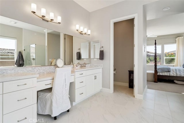 bathroom with vanity