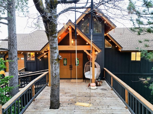 view of wooden deck