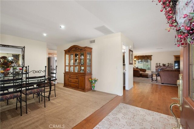 dining room featuring light wood-type flooring