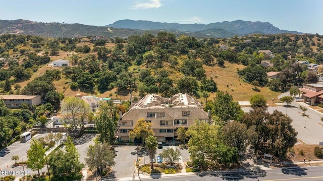 aerial view featuring a mountain view