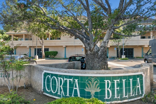 view of community sign