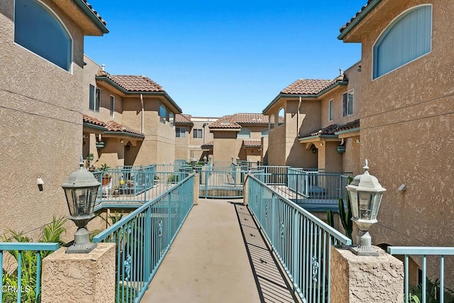 balcony with a residential view