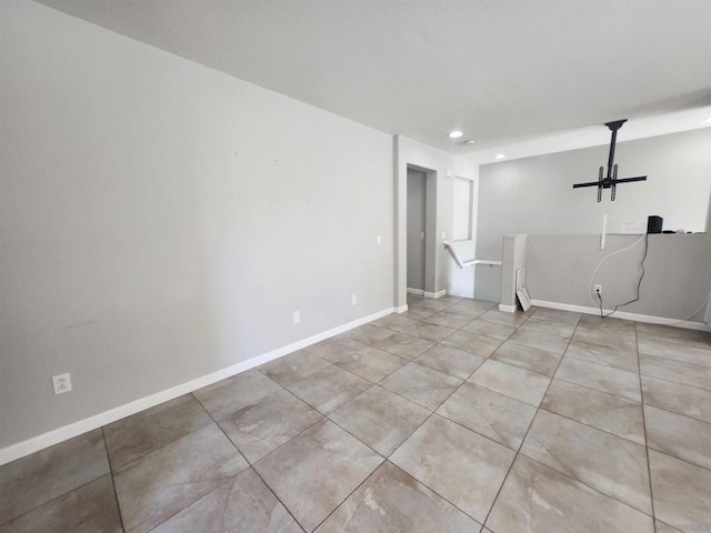 view of tiled spare room