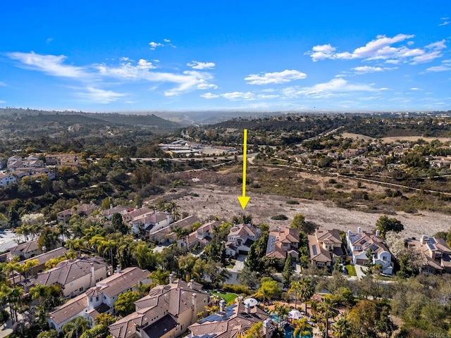 aerial view featuring a residential view