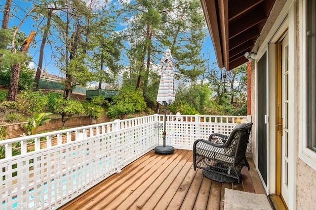 view of wooden deck