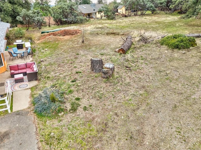 view of yard featuring outdoor lounge area