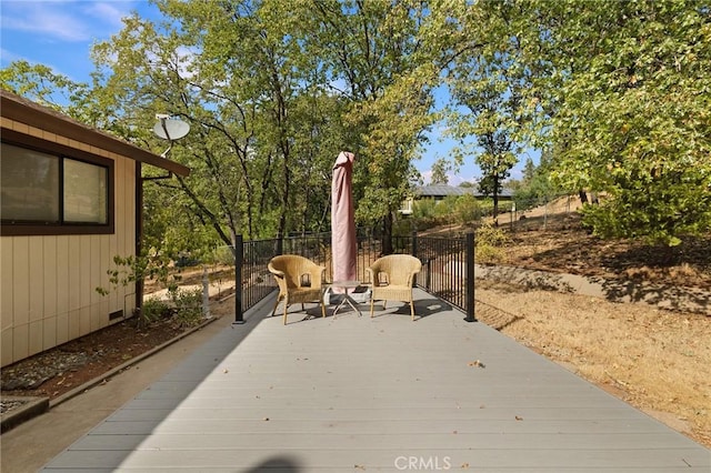 view of patio with a wooden deck