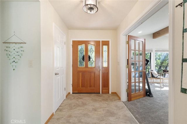 5045 Malibu Dr, Paradise, CA 95969 - entryway with baseboards and carpet flooring