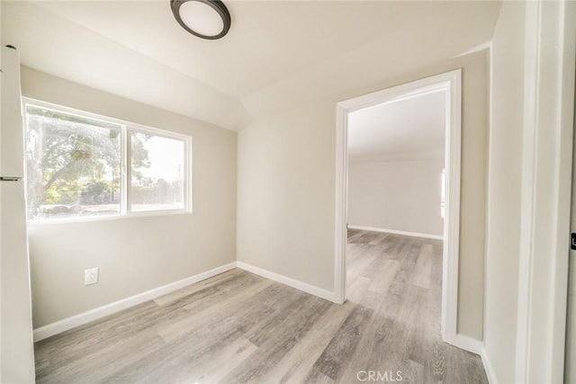 empty room featuring light wood-type flooring