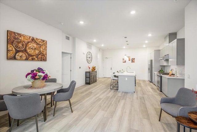 interior space featuring light hardwood / wood-style floors