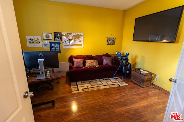 living room featuring hardwood / wood-style floors