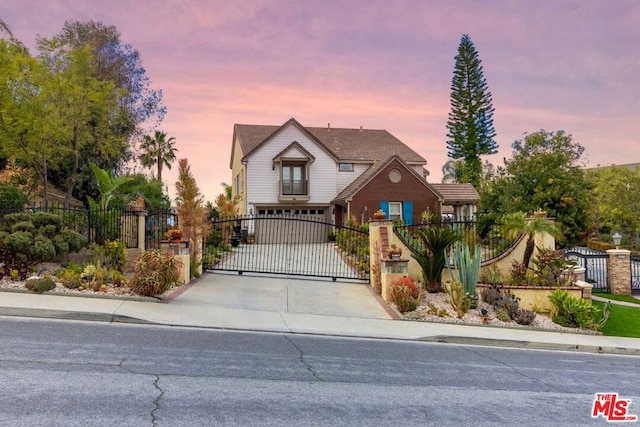 view of front of home featuring a garage