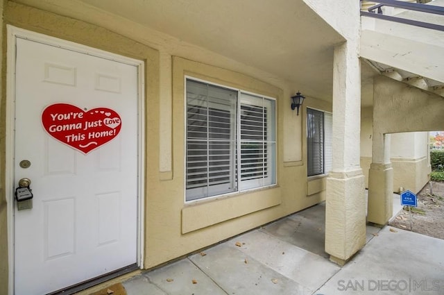 view of doorway to property