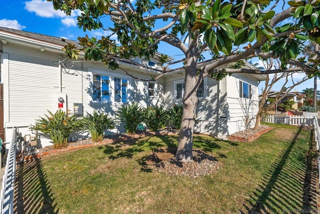 exterior space with a lawn