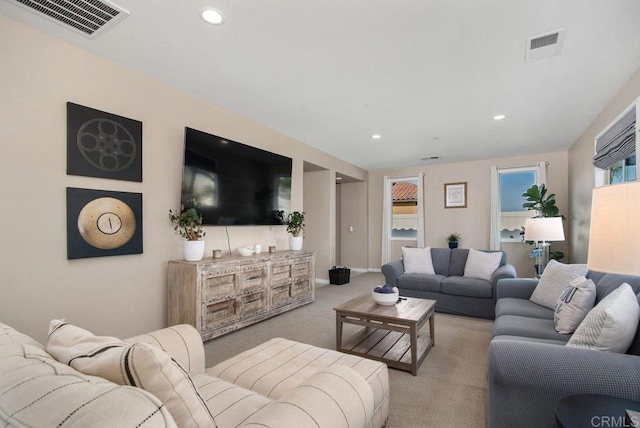 view of carpeted living room