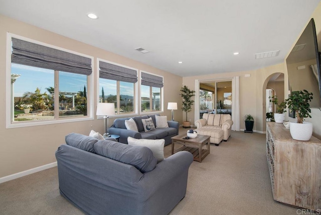 view of carpeted living room