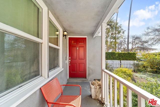 view of doorway to property