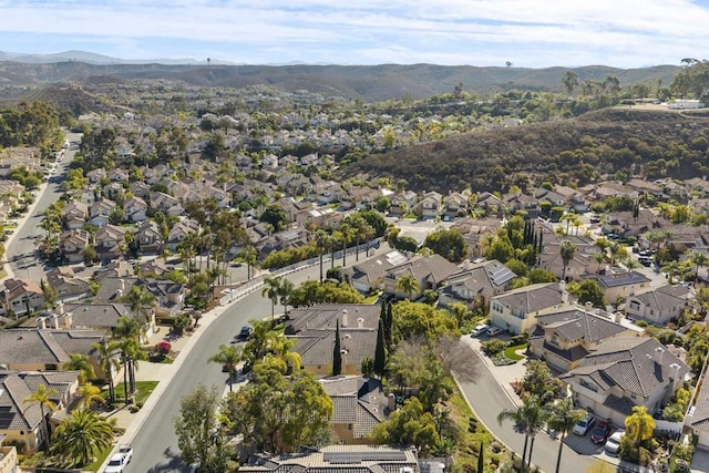 bird's eye view featuring a mountain view