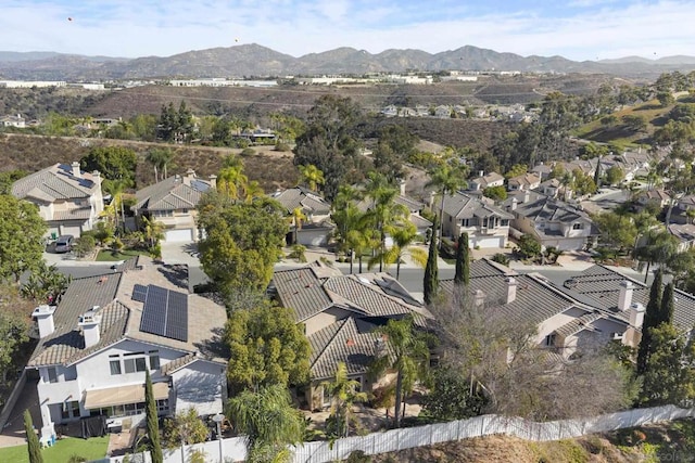 aerial view featuring a mountain view