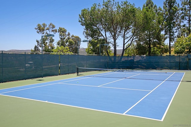 view of tennis court