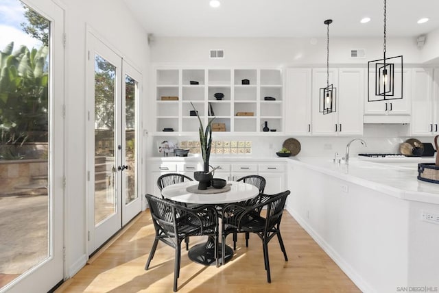 interior space featuring light hardwood / wood-style floors