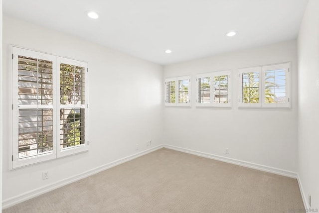 view of carpeted spare room