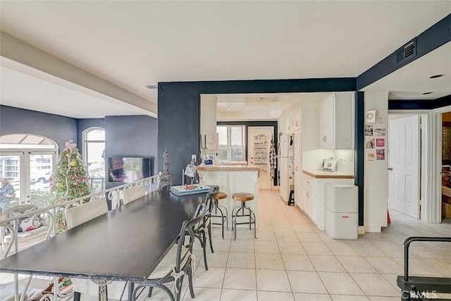 2614 Ocean Blvd, Corona Del Mar, CA 92625 - dining area with light tile patterned floors