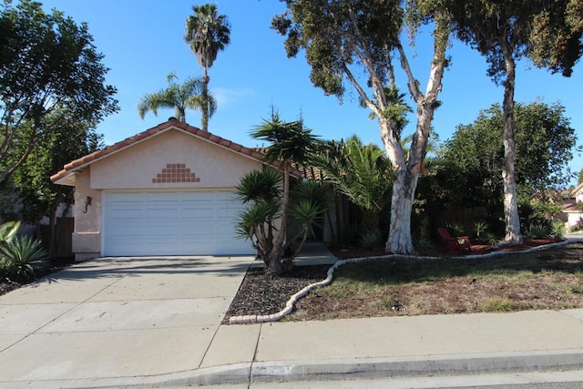 view of front facade with a garage