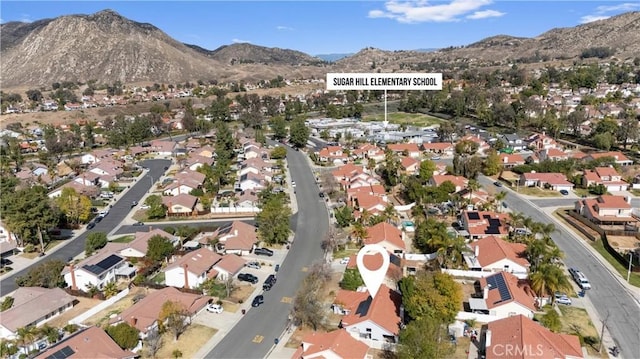 aerial view featuring a mountain view