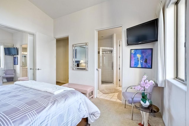 15615 Pauma Valley Dr, Pauma Valley, CA 92061 - carpeted bedroom featuring ensuite bath and tile patterned flooring